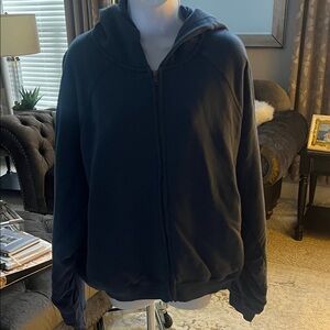 Skims French terry zip up hoodie